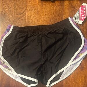 Soffe Black Shorts with Purple Trim